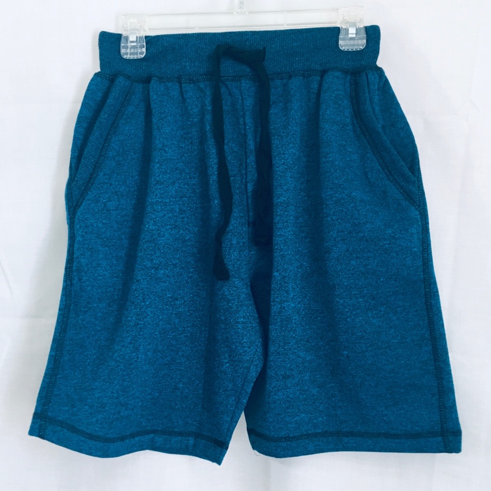 Smash men’s blue marked athletic sweat shorts tie waist pockets size Small